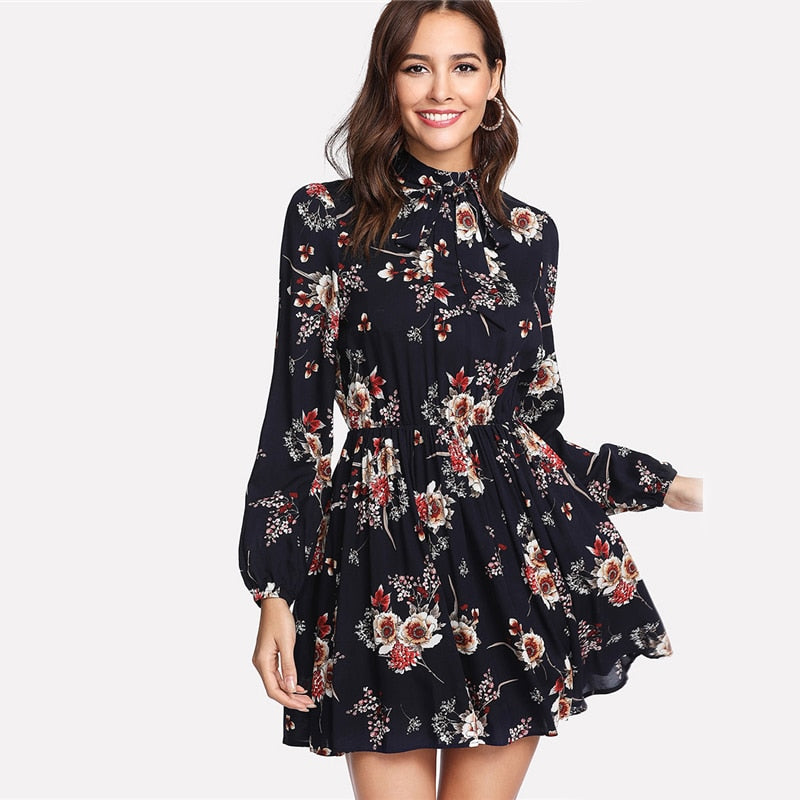 Doren Autumn Floral Dress