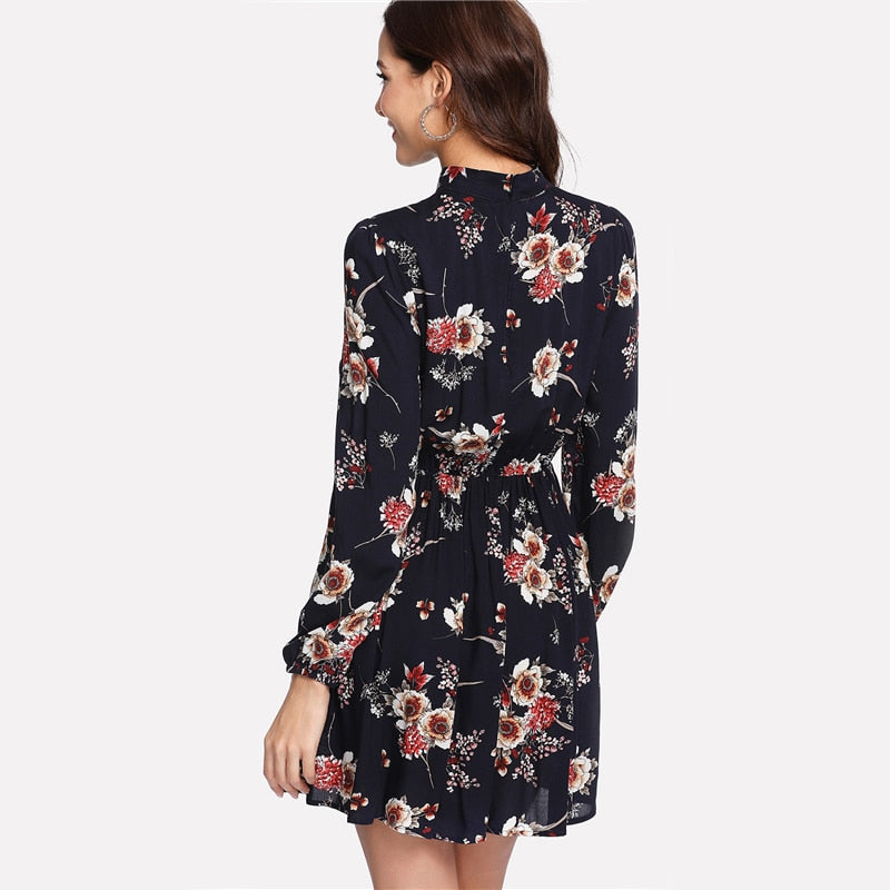 Doren Autumn Floral Dress