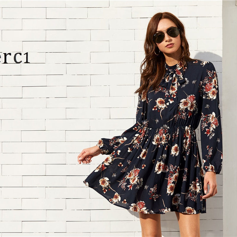 Doren Autumn Floral Dress