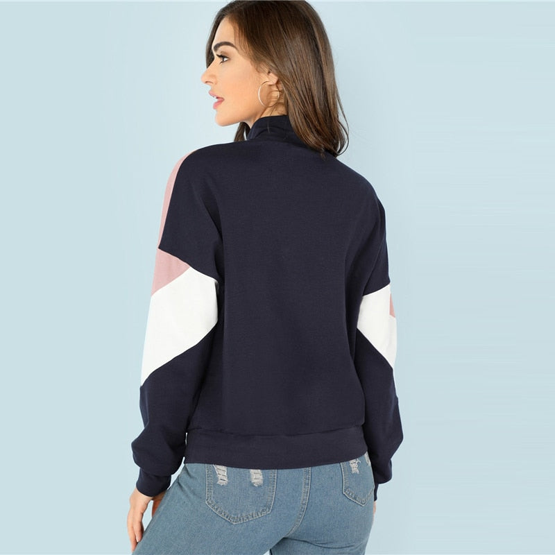 Doren O-Ring Zip Front Cut And Sew Sweatshirt