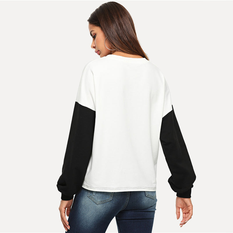 Doren Cut And Sew Color Block Pullover