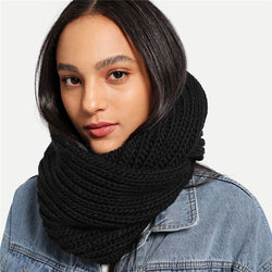 Doren Plain Knit Infinity Scarf