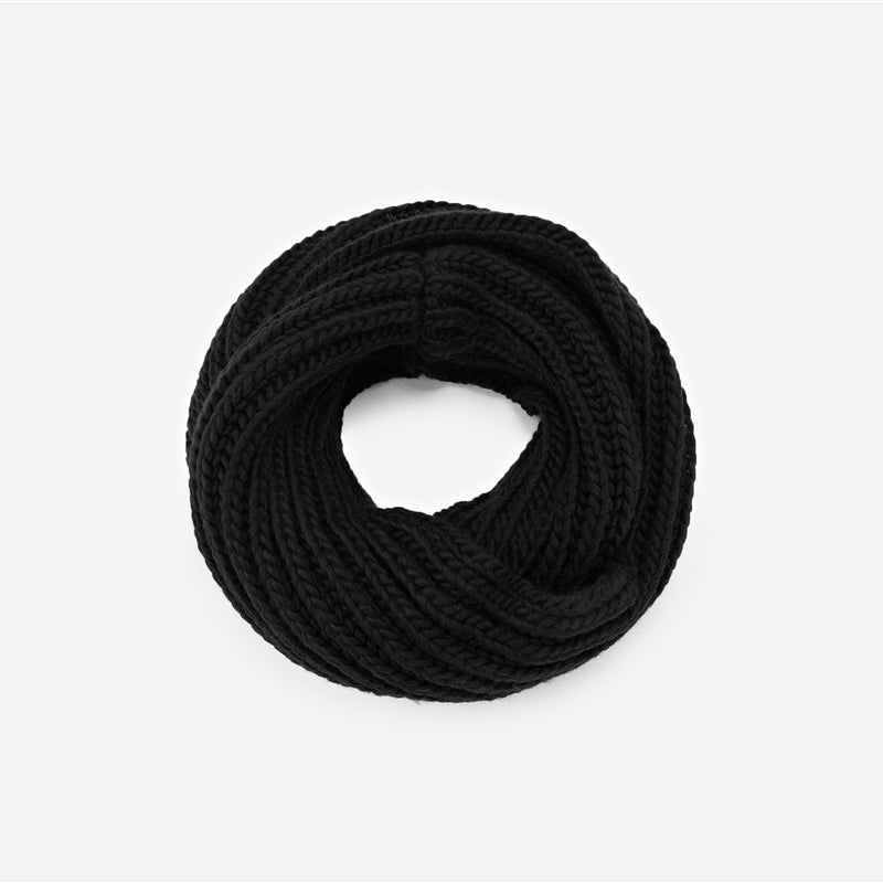 Doren Plain Knit Infinity Scarf