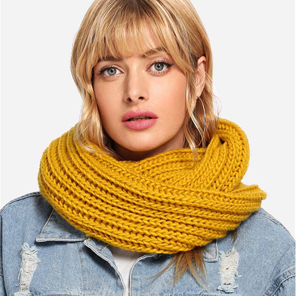 Doren Plain Knit Infinity Scarf