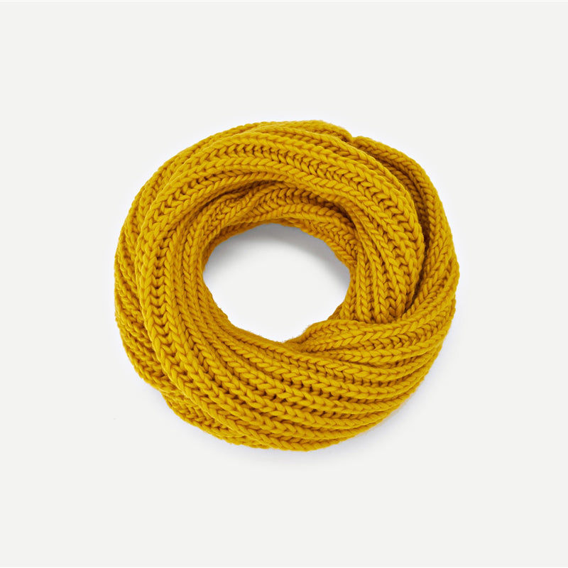 Doren Plain Knit Infinity Scarf