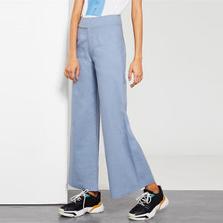 Doren Buttoned Waist Flared Leg Pants